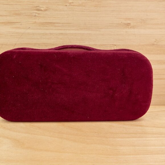 Gucci Hard Velvet Eyeglasses/Sunglasses Case, Maroon color - Picture 6 of 8